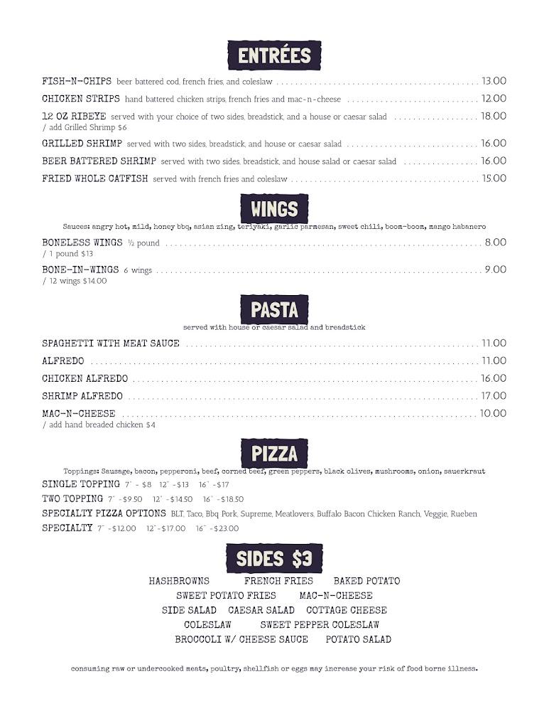 The RailYard Restaurant & Bar Menu image 2
